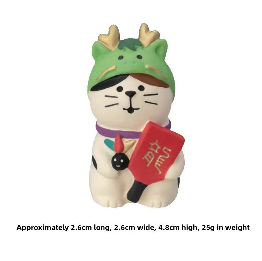 

Cat Cherry Blossom Resin Decor With Dancer Cat Figurine For Home Decor Style O