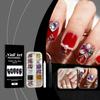 Färgglatt 3D-nageltillbehörsset, Glittrande Diamantpärlklistermärken, Nageldekorationsverktyg för DIY i Flera Former.