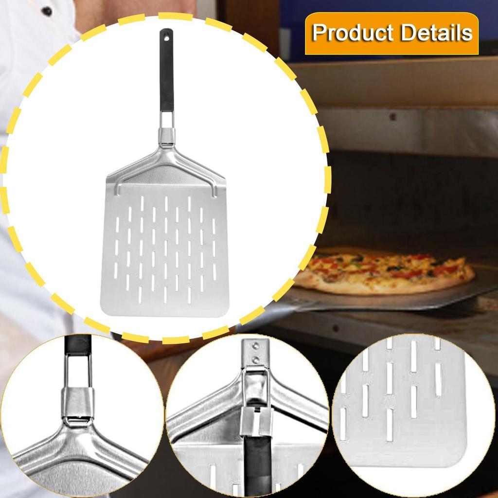 Folding Pizza Peel Handle Versatile Portable Easy Storage Turner Paddle for Omelette