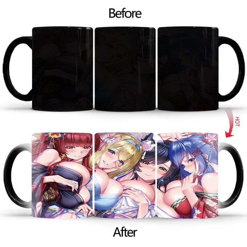 Creative Sexy Ass Magic Mug BSKT-071 Sublimation Tumblers Coffee Cup Ceramic Mugs Cups Color Change Cup Personalized Gifts Anime