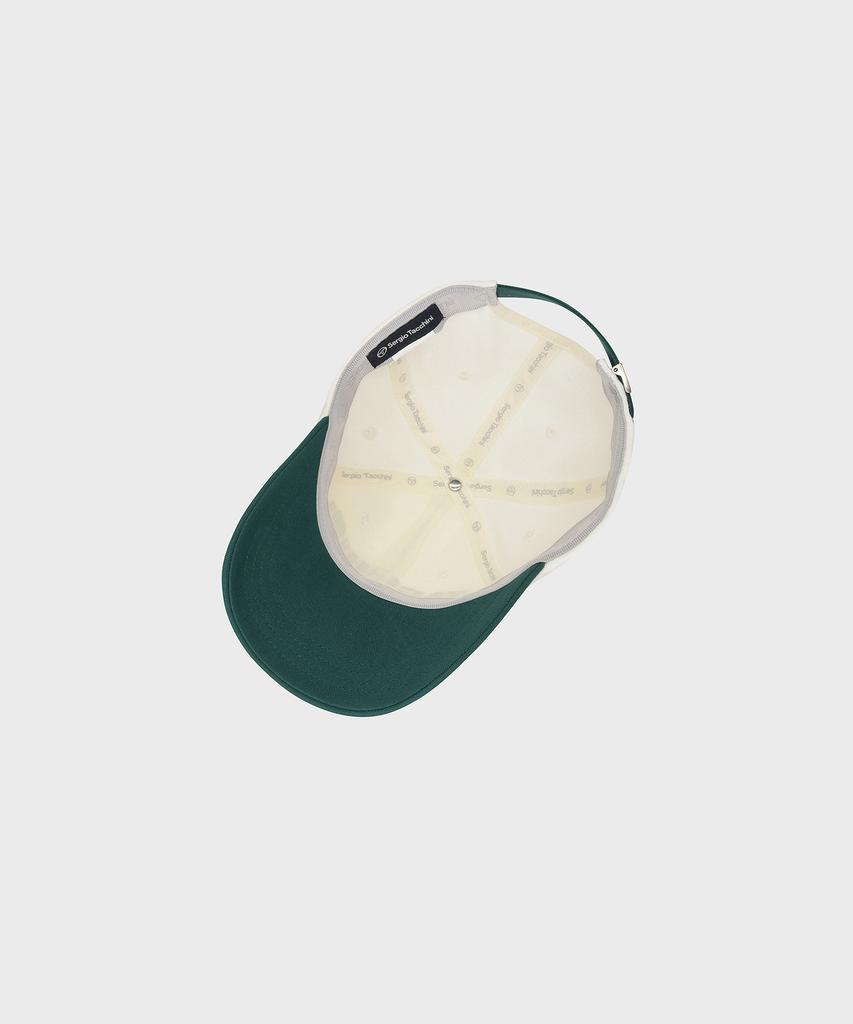 SERGIO TACCHINI U Lettering Cotton-Like Ball Cap (D.Green)