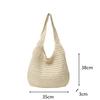 Solid Color Woven Tote Bag Hollow Out Breathable Shopping Straw Bag Lightweight Summer Beach Handbag For Women AVE