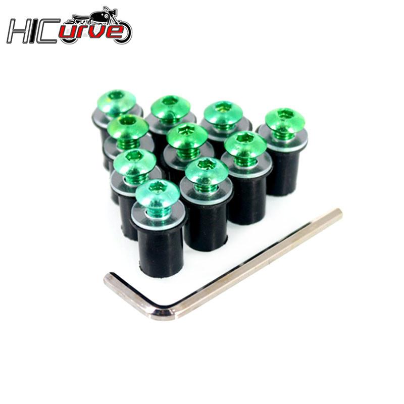 For BMW GS 1200 ADVENTURE F650GS R1200R LC F800GS G310GS 5mm 10PCS Motorcycle Windscreen Windshield Bolts Screws Nut Fastener