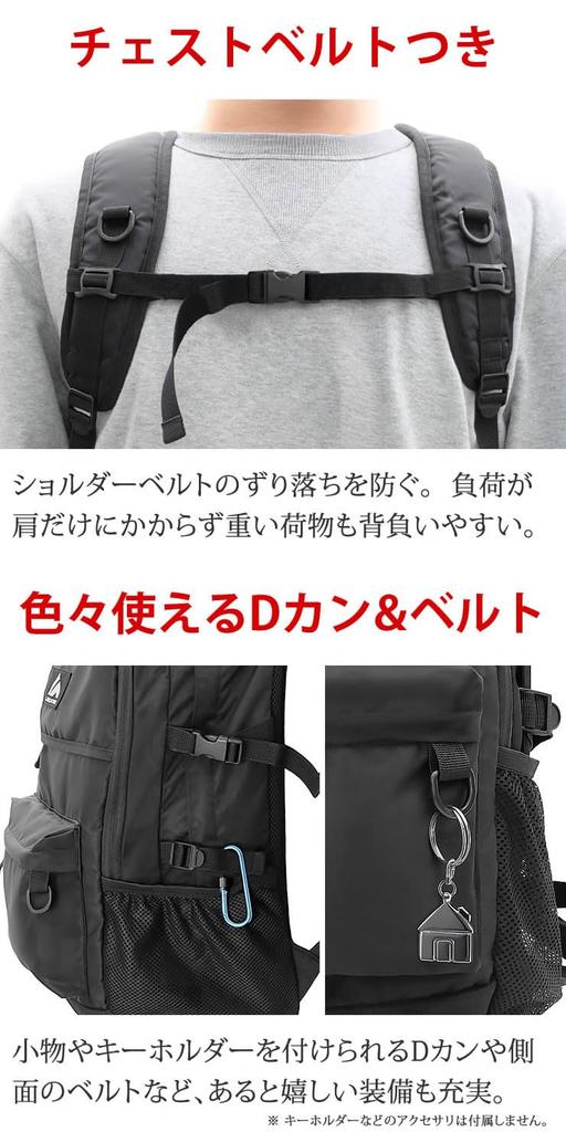 Radweather Backpack for Men and Women, Teflon-Coated for Water and Stain Resistance, Lightweight, Large Capacity, 25L, Perfect for School or Commuting