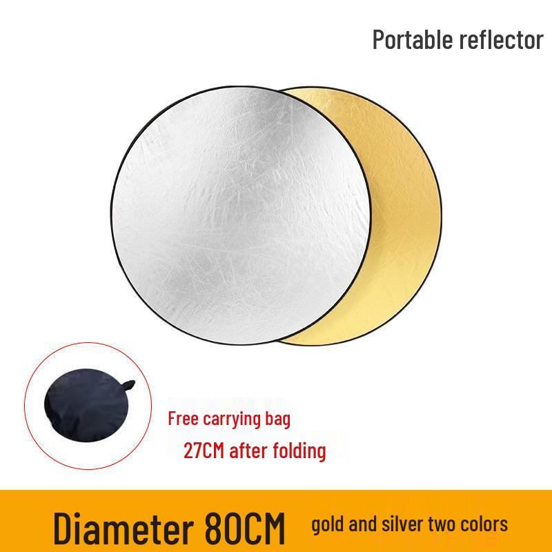 Foldable 5-in-1 Reflector & Photo Fill Light for Photography and Live Streaming