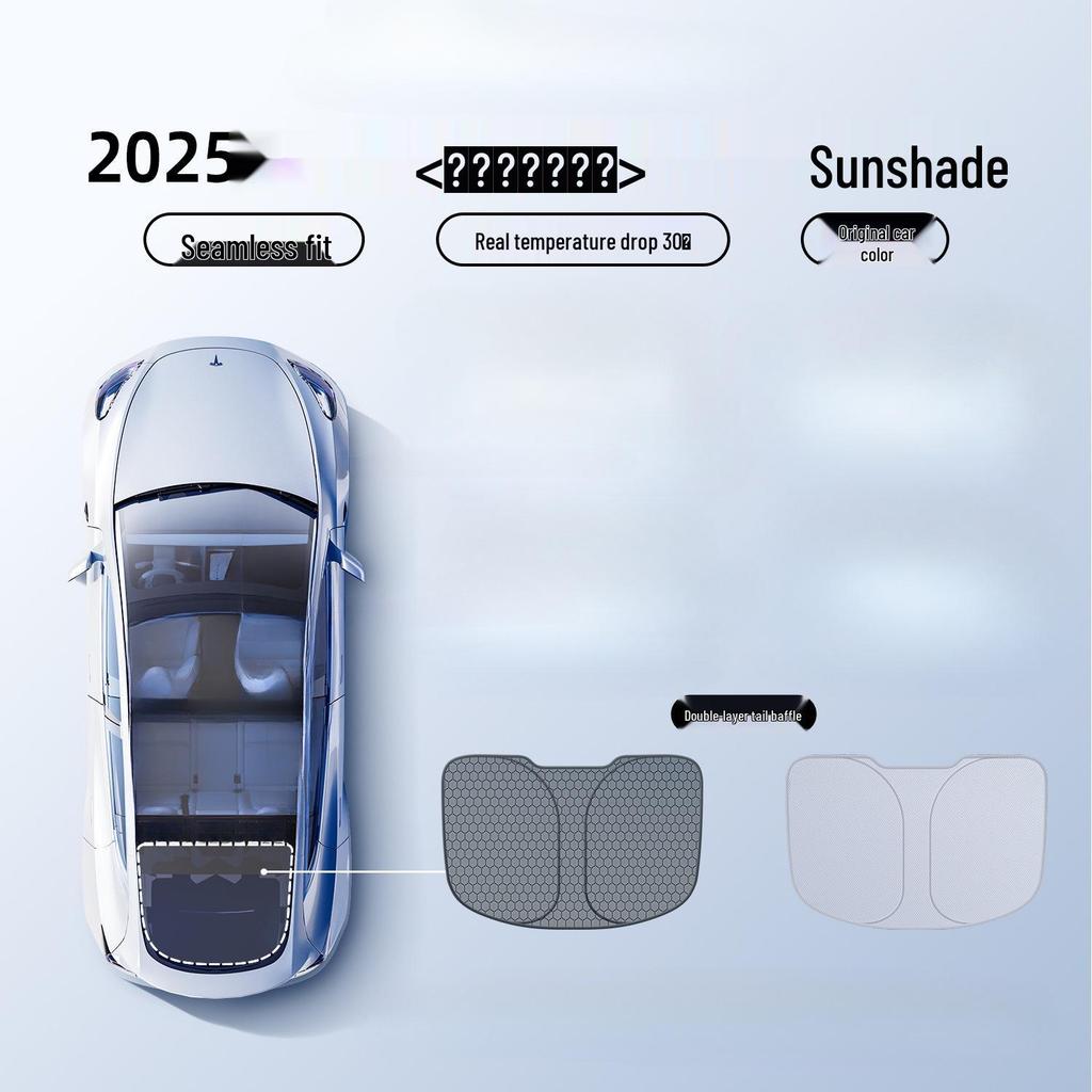 Tesla Model 3/Y Sunroof Blackout Graphene Sunshade Canopy.