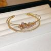 Zircon Diamond-Set Grid Bracelet: Elegant, Luxurious Niche Design for Women