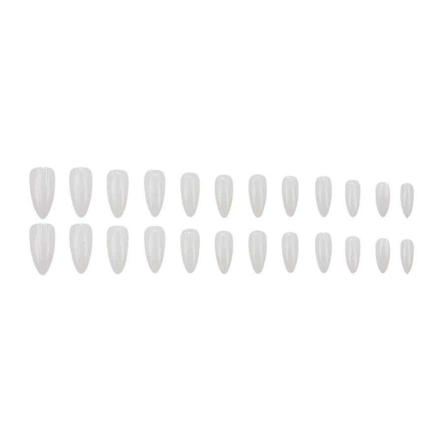 Moonlight White Translucent Detachable Medium-Length Nail Stickers