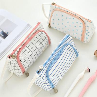 Schreibwaren Schöne Unisex Student Stift Bleistift Fall Lineal Halter Leinwand Lagerung Tasche Veranstalter