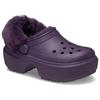 Crocs EVA Fashion Soft and Warm Hole Shoes Women's Deep Iris Purple The plush part is not removable