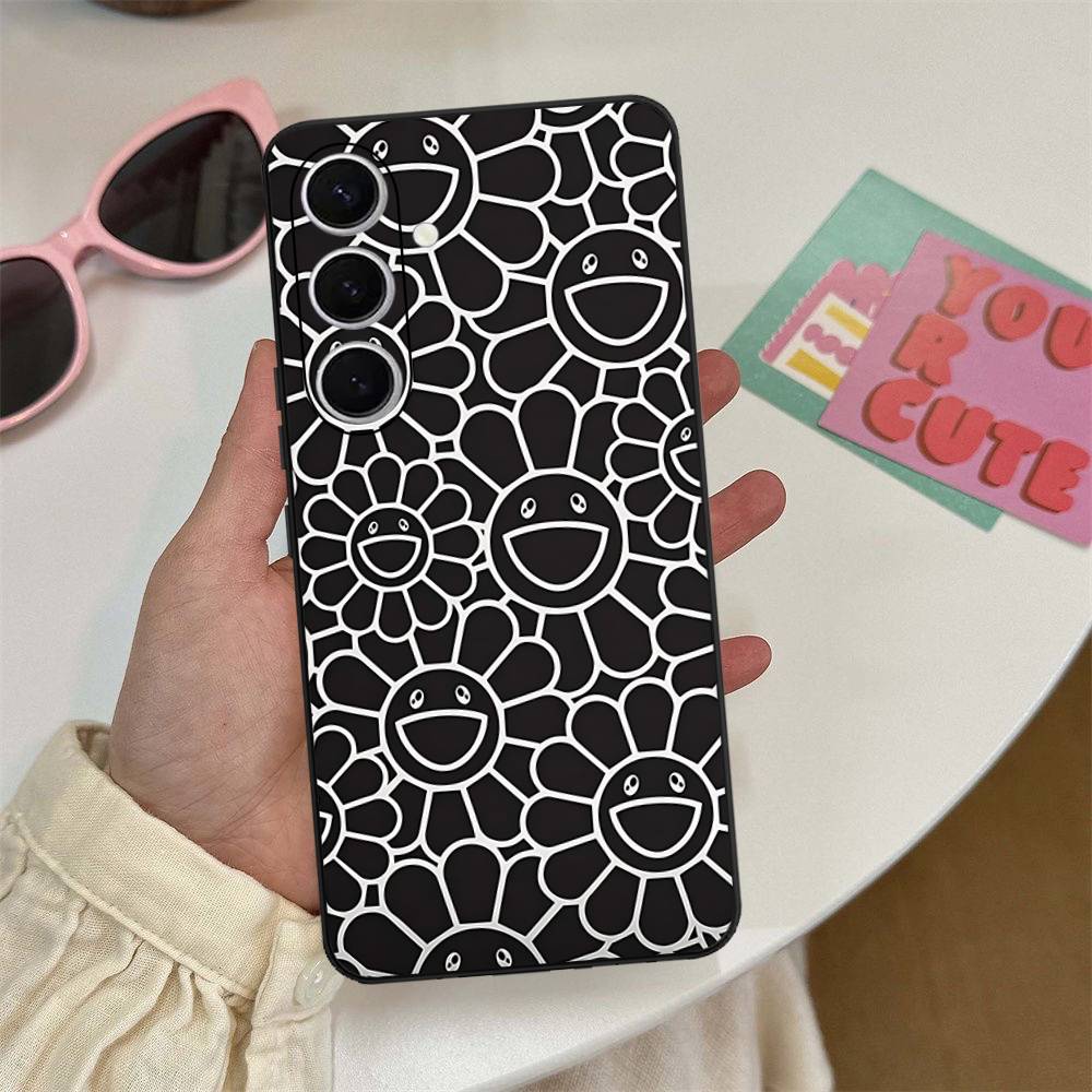 T-Takashi Flower M-Murakami Phone Case For Samsung S 24 Fe 25 Ultra Plus 20 Lite 21 30 22 23 24 22 Ultra 5G Fundas