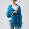 ABRAHAM MOON Merino Wool Shawl 70cm - Ocean Blue