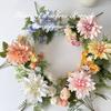 Lifelike Artificial Dahlia Flower Aesthetic Faux Flower Bouquet Long Branch Silk Dahlia Flower Wedding Party Home Decor