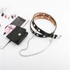 Super Cool Black Leather Punk Bag Belt Sweet Design Chain Belt with Bag Ins High Fashion New
