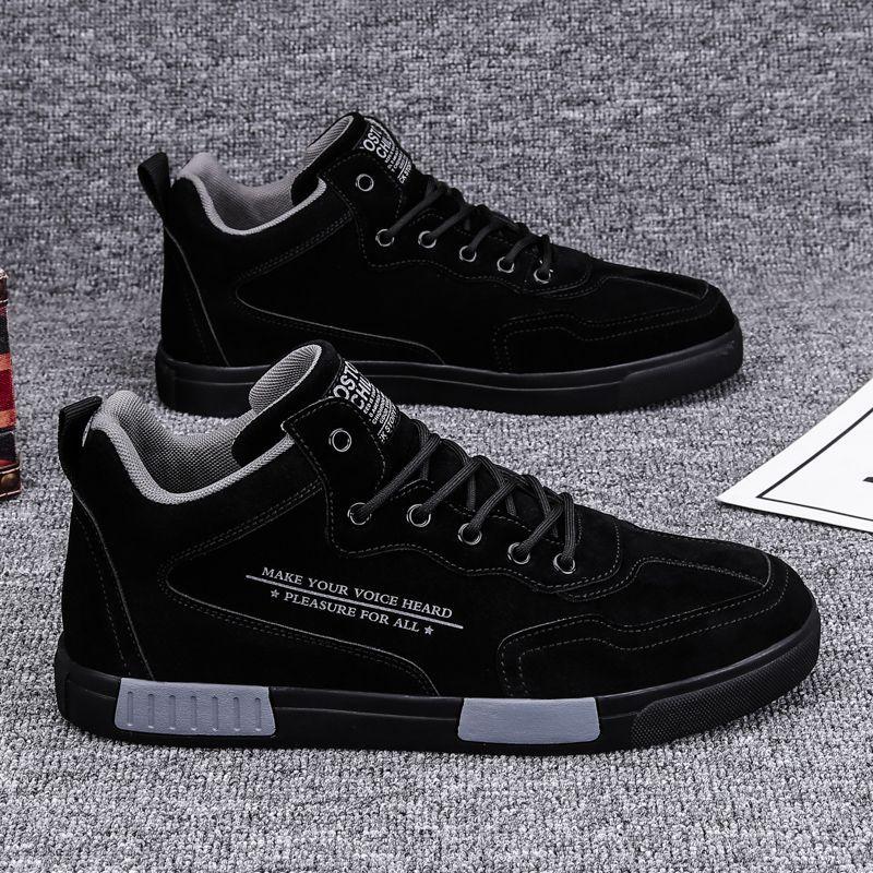 Schuhe Herrenschuhe Herbst und Winter 2025 neuer Trend Sport vielseitig Herren-Freizeit gestapelte dicke Baumwollschuhe High-Top Board-Schuhe