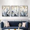 Nordic Plant Canvas Painting Abstract Blue Palm Leaves Poster Prints Still Life Wall Art Pictures for Living Room Interior Decor