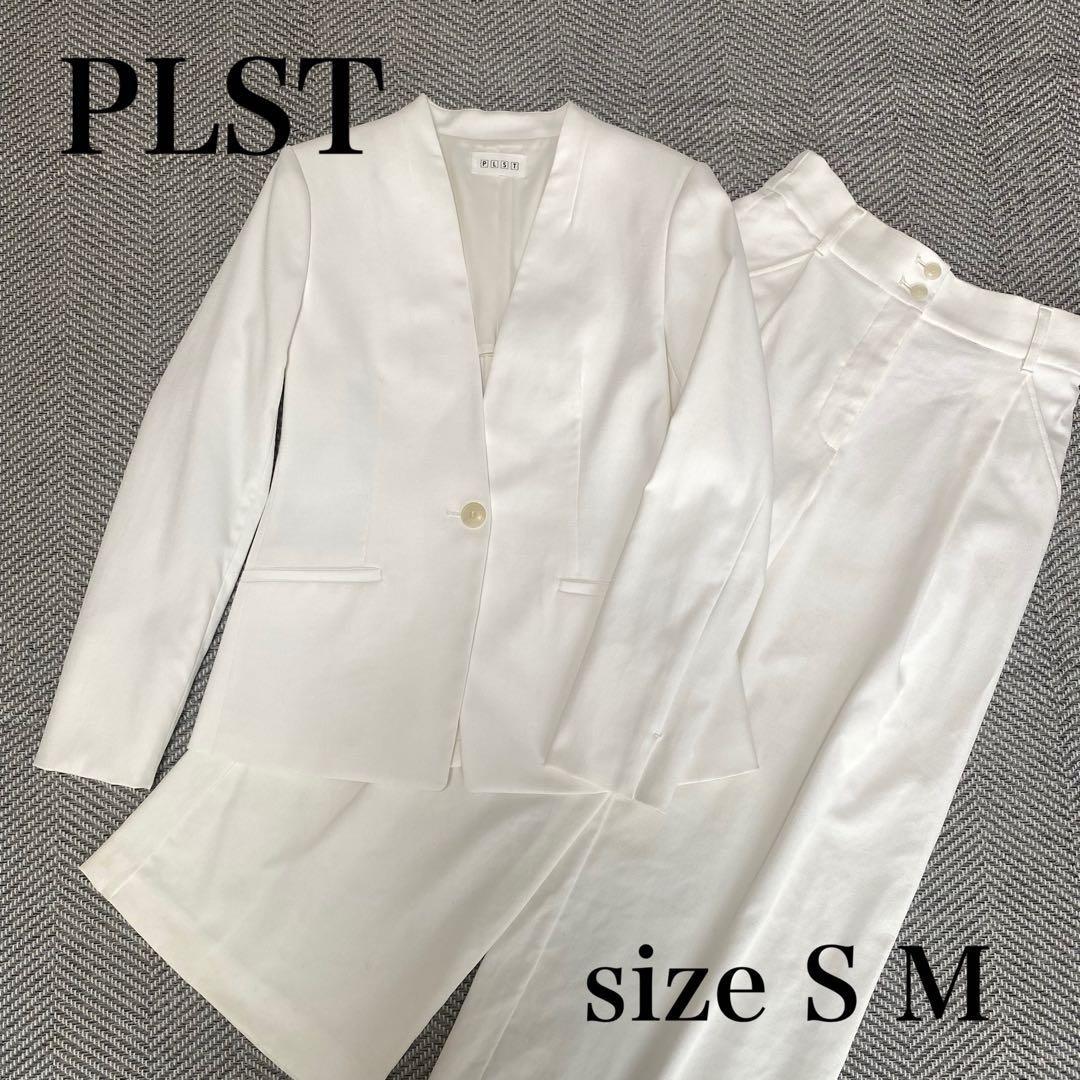 PLST Washable Colorless Setup Suit Pants Linen Blend S M