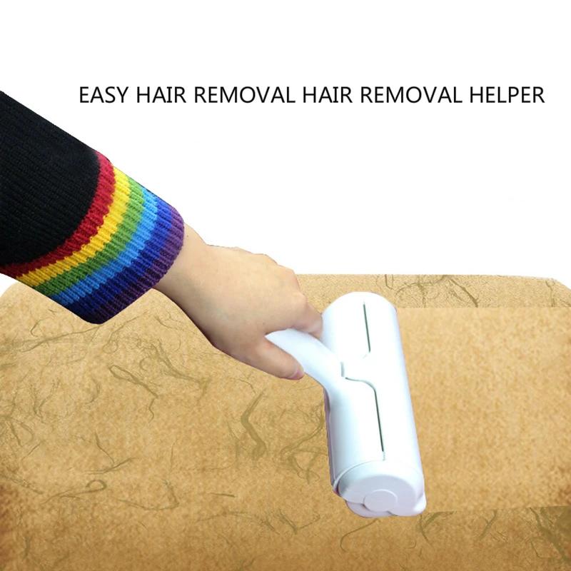 2-Way Pet Hair Remover Roller Removing Dog Cat Hair From Furniture Self-cleaning Lint Pet Hair Remover One Hand Operate