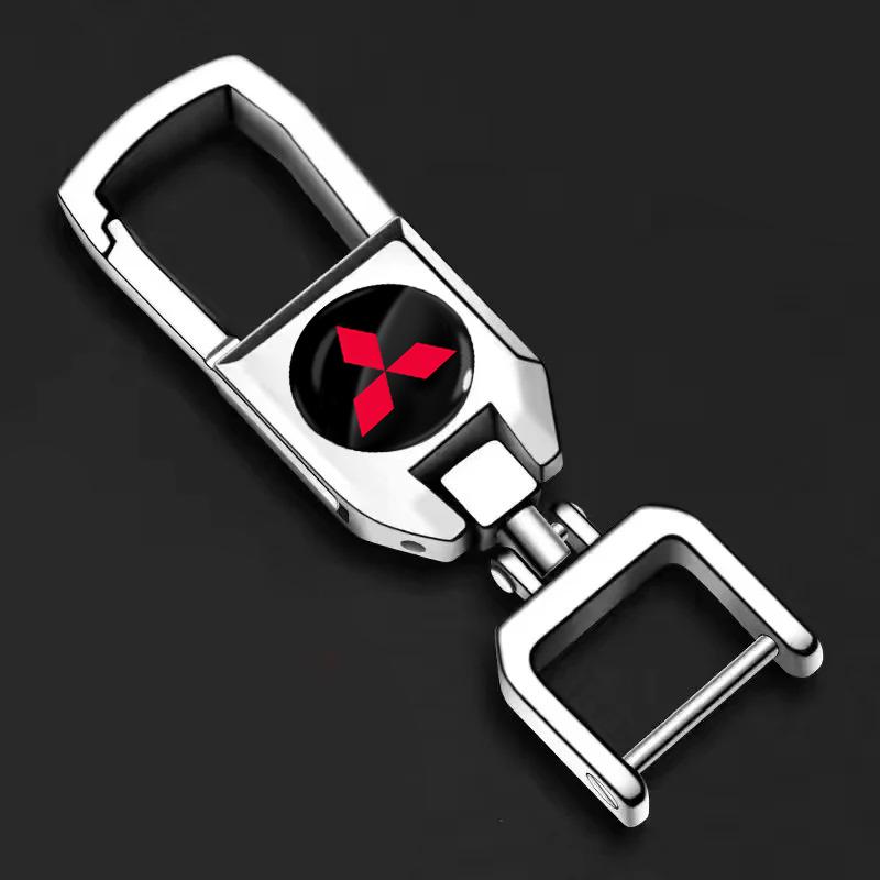 

1Pcs Car Key Chain Car Logo Metal Key Chain Car Accessories for Mitsubishi Asx Lancer Pajero Outlander Eclipse Space Delica Ex чорний