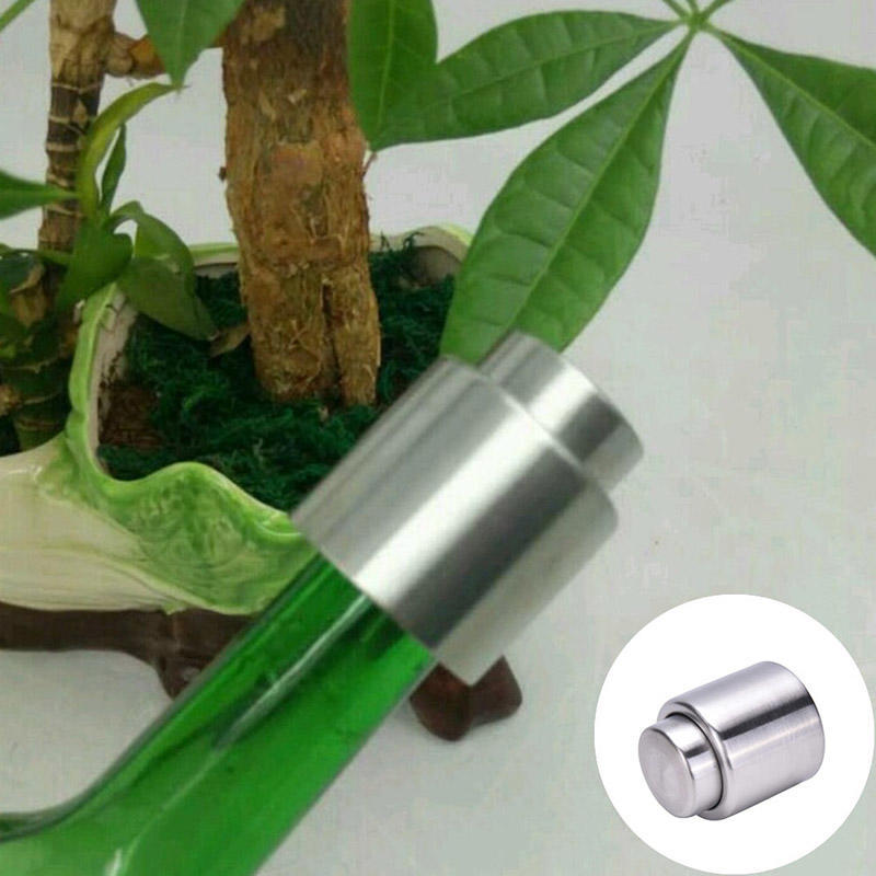 1X Rostfritt Stål Vakuumförseglad Rödvin Förvaringsflaska Stopp Plugg Flaskkork,