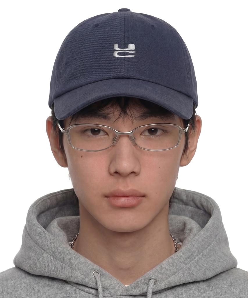 Eondeokeonteulol Four Seasons Cotton Logo Embroidered Basic Soft Top Unisex Ball Cap Uc / Washed B B / Navy