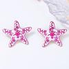 Creative Women Earrings Cartoon Starfish Earrings Gift Crab Studs  for Girls Ladies