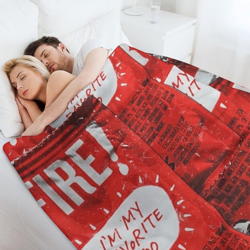 taco bell fire blanket Throw Blanket Warm Soft Plaid Sofa Quilt Soft Big Blankets
