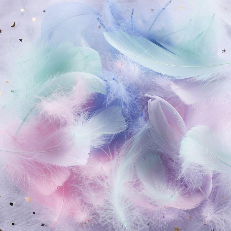 White Feather and Fur Backdrop Props for Photo Shoots