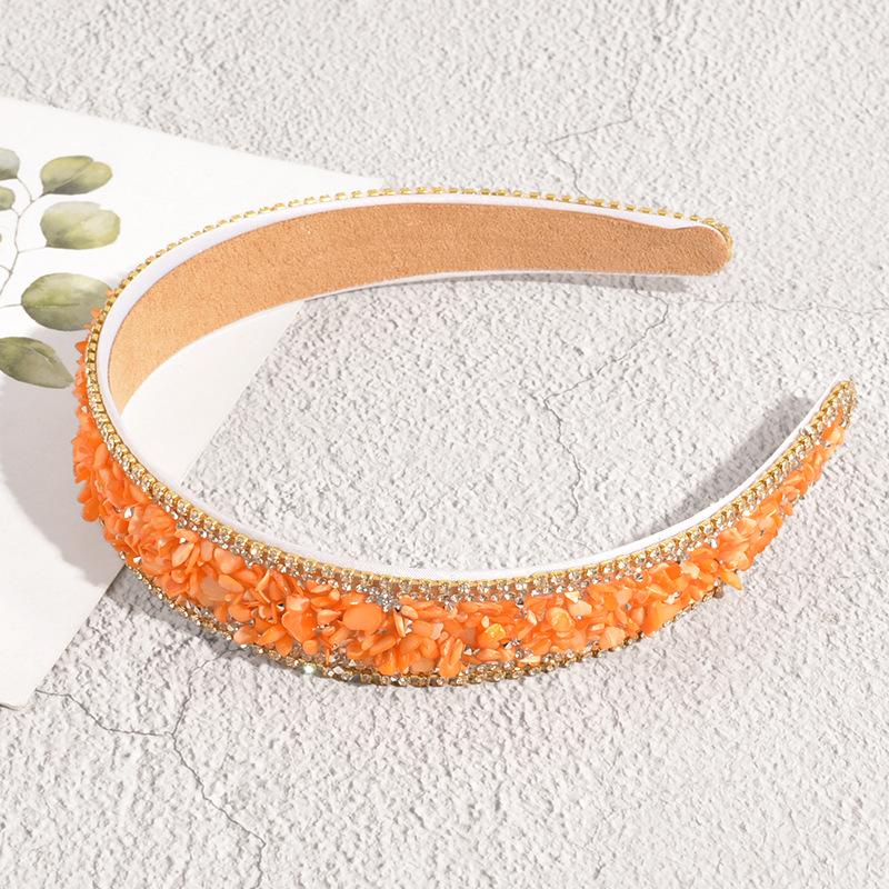 Headband - stylish & unique women s headband - rhinestone & diamond embellished hair accessory оранжевый