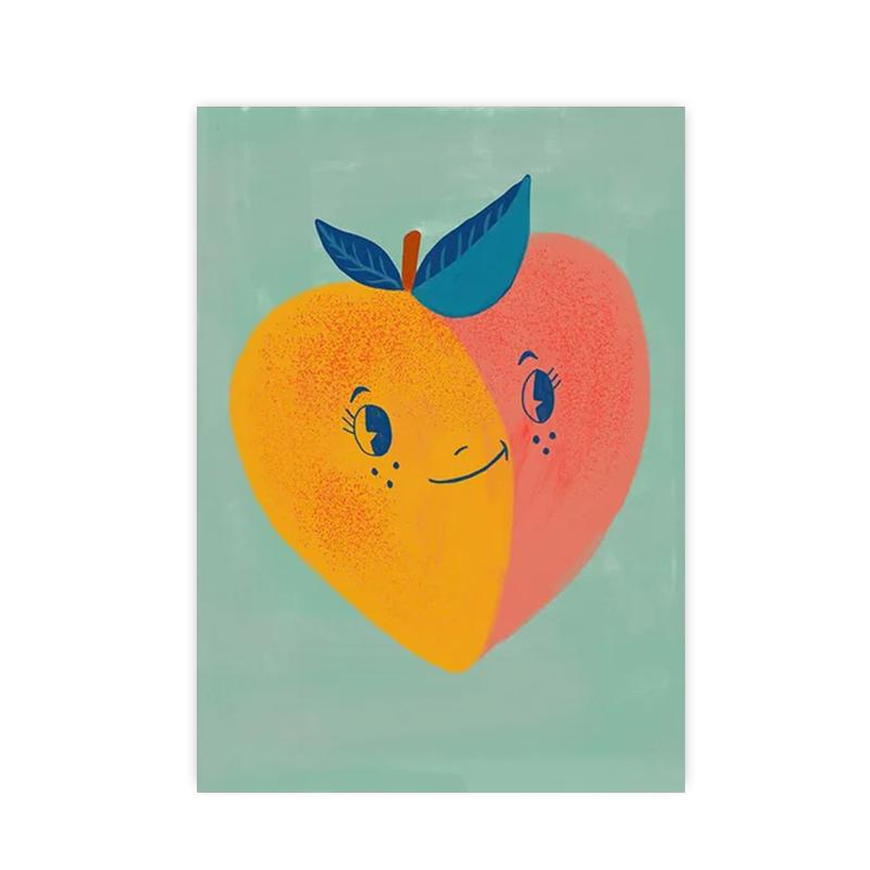 

Мультяшный Милый Клубника Лимон Абстрактный Фруктовый Постер и Принты Скандинавское Настенное Искусство Холст Живопись Картинки для Детской Комнаты Домашний Декор 21x30cm No Framed