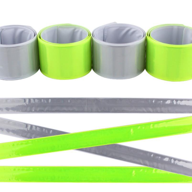 Multi-Color Reflective Cycling Leg Bands - Mountain Bike Snap Cuff Strips