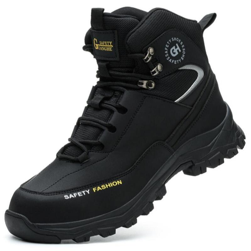 New Fashion Men's Work & Safety Boots Steel Toe Cap Crush-Resistant And Puncture-Proof Sole Ideal For Construction Sites