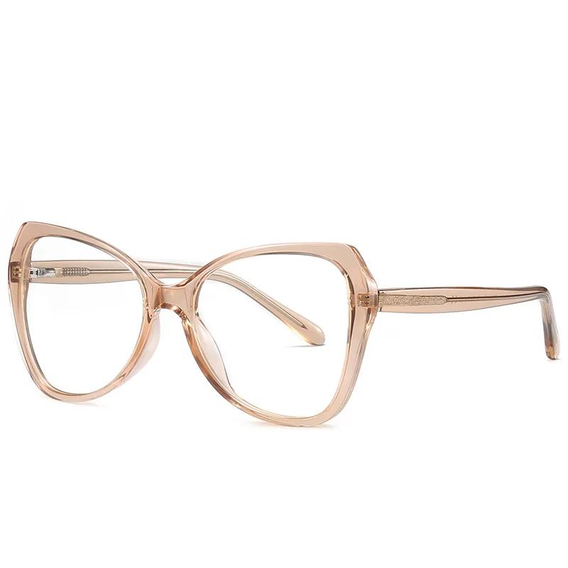 Fashion Cat Eye Reading Glasses Women's Tr90 Spring Hinge Resin Optical Presbyopic Eyeglasses Custom Diopter +50~+600 #46536