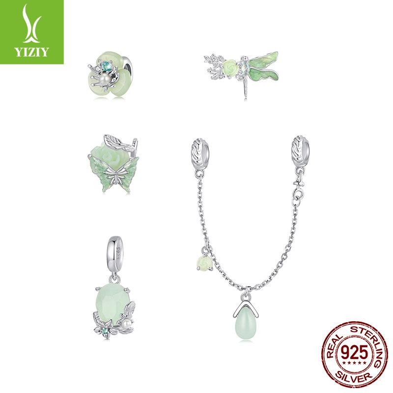 Spring New Green Flowers And Insects Series Wind Personalized Diy Bracelet Beaded Accessories