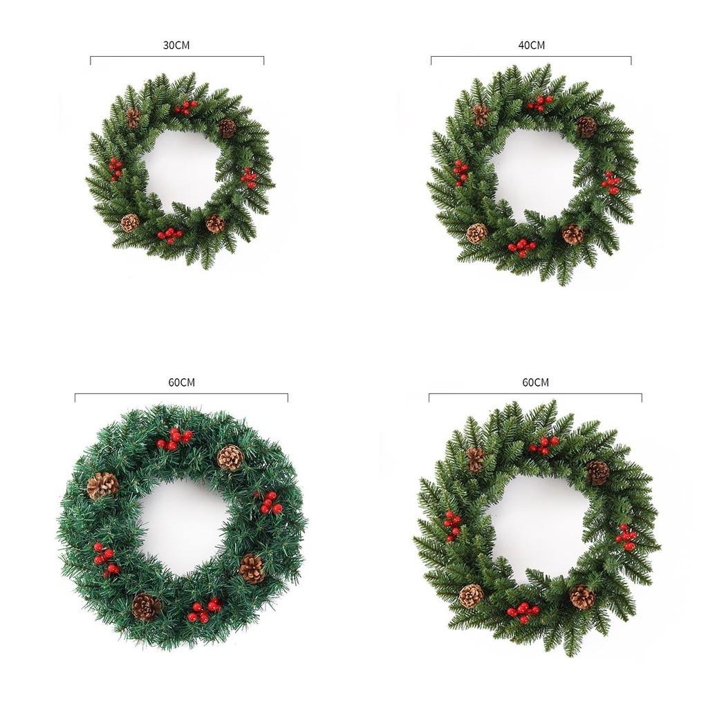 Plush Pvc 11.8-23.6in Christmas Wreath Home Decoration Xmas Gift