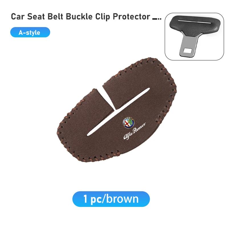 Universal Car Seat Belt Buckle Clip Protector Cover Anti-Scratch For Alfa Romeo GT Stelvio F1 Brera Volante Tonale Gloria Disco