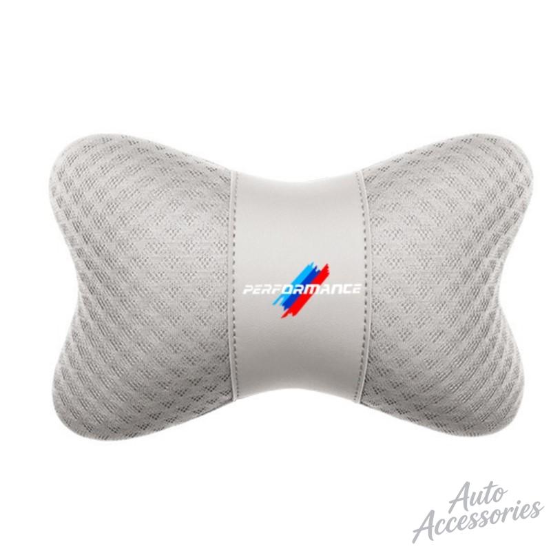 1PC Car Seat Neck Pillow Headrest Rest Support Pad For BMW M Power Performance M3 M5 X1 X3 X5 X6 F15 E46 E39 E36 E60 E90 Sticker av2