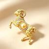 Exquisite Goat Brooches Pins For Women Unisex Vintage Relief Design Goat New Year Party Office Animal Brooch Pin Gifts