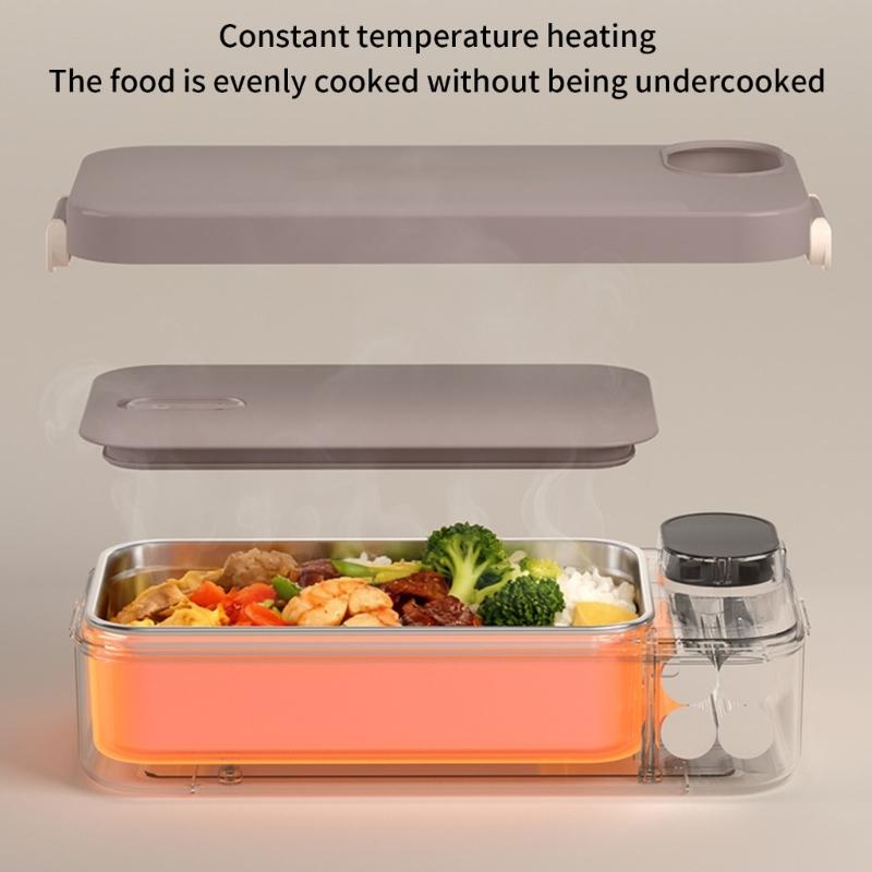 Insulated Food Container with Electric Heating System Stainless Steel Construction for Easy Cleaning and Durability