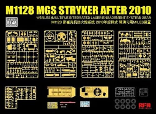 Ryefield Models 1/35 Scale M1128 Stryker MGS (2010 and Later Model) with MILES Plastic Model Kit RFM5148 (Combat Vehicle)