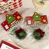 Bow Mini Wreath Keychain Cartoon Christmas Brooch Cute Christmas Pendant  Car Key Pendant
