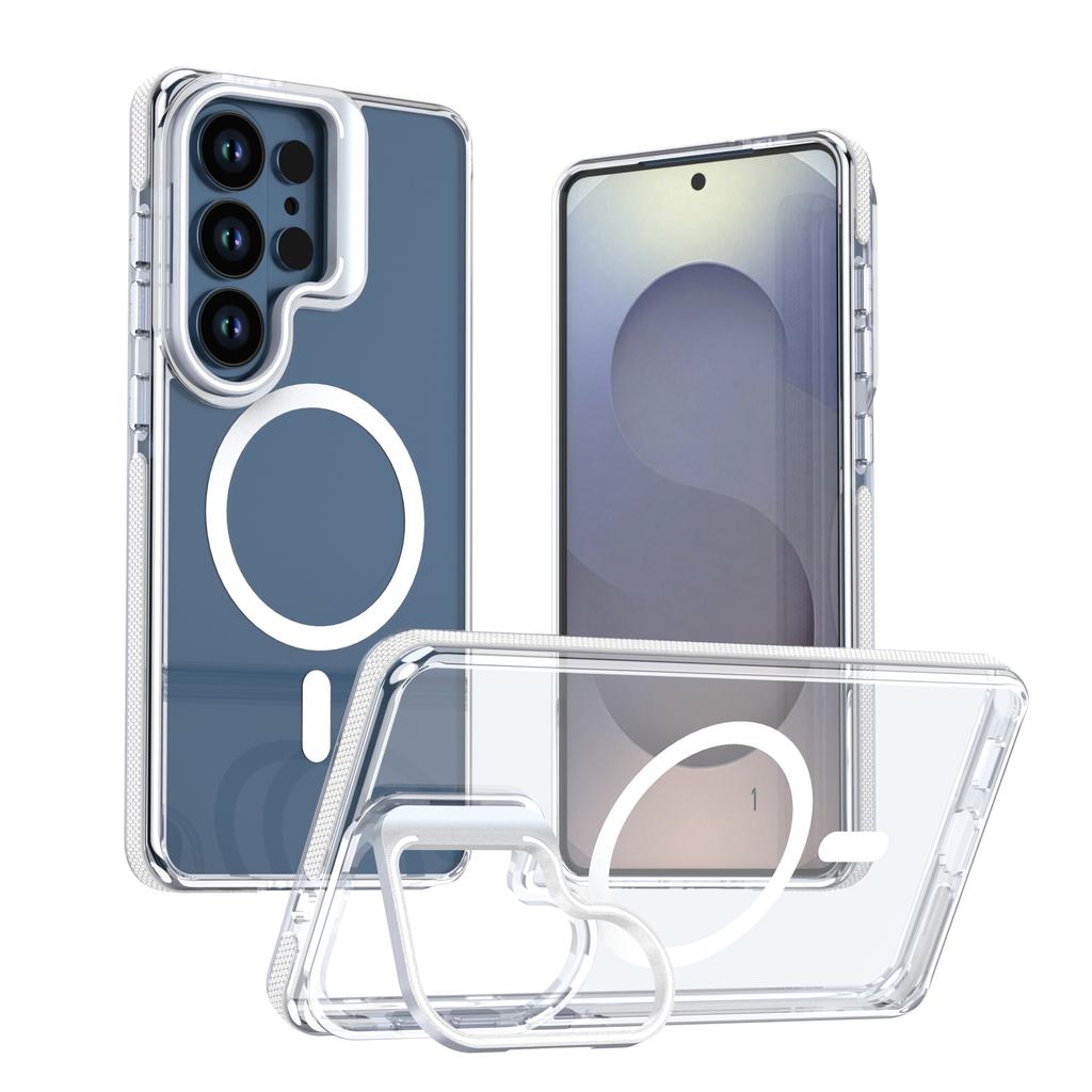 Applicable to Samsung S26Ultra second-generation Xuncai magnetic suction bracket mobile phone case S26 transparent A57 anti-drop protective case