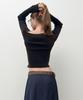 Daiaegeuneol One Off Shoulder Spray Knit (Black)