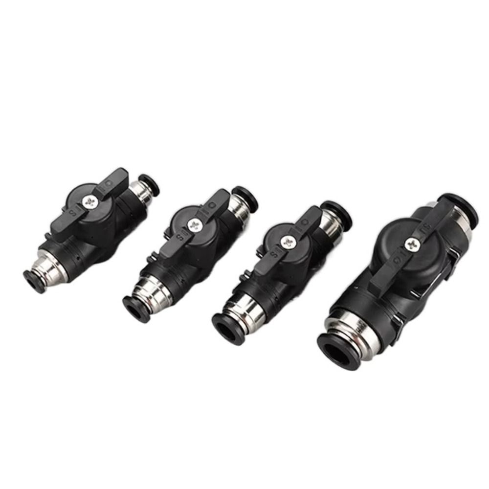 Hand Pneumatic Valve Black BUC Fitting Manual Switch Quick Joint Connector