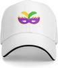 Casquette de Baseball Imprimé Masque Mardi Gras Polyester Réglable Décontractée Sport Été pour Hommes Femmes