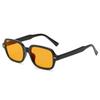  Fashion Square Women Luxury Sunglasses Retro Rivets Men Orange Lens Shades UV400 Sun Glasses