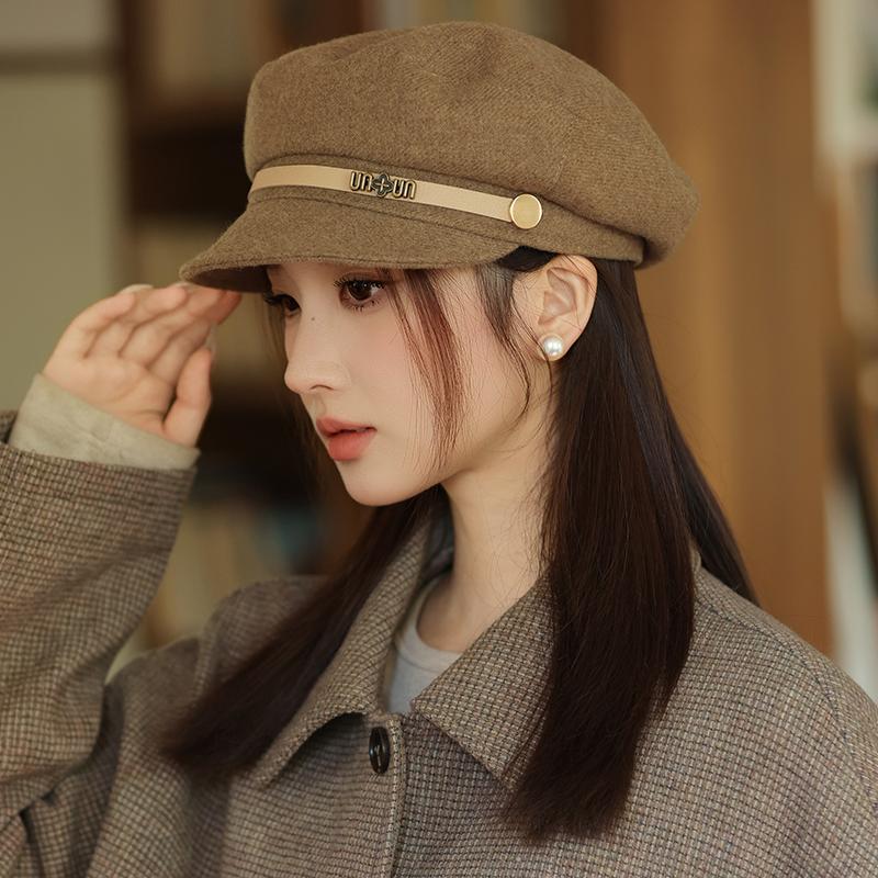 Spring and Autumn New Octagonal Hat Children's British Style Retro Duck Tongue Beret
