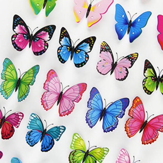 Naklejki ścienne motyle 3D magnesy na lodówkę motyle wodoodporne usuwalne naklejki motyle na szafkę dom biuro dekoracja ściany tablicy