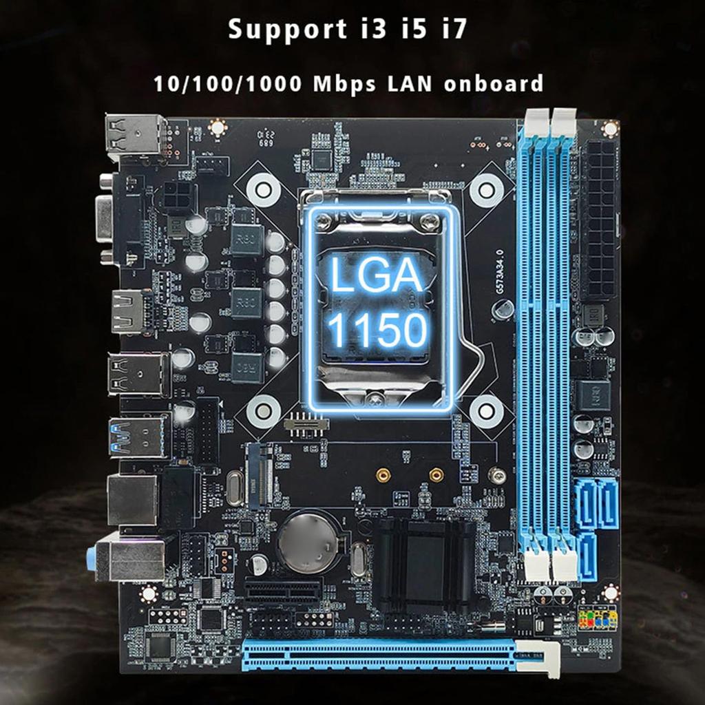 PC Motherboard, H81 Gaming Motherboard PCIe Slot Dual Channel DDR3 LGA 1150 Desktop PC