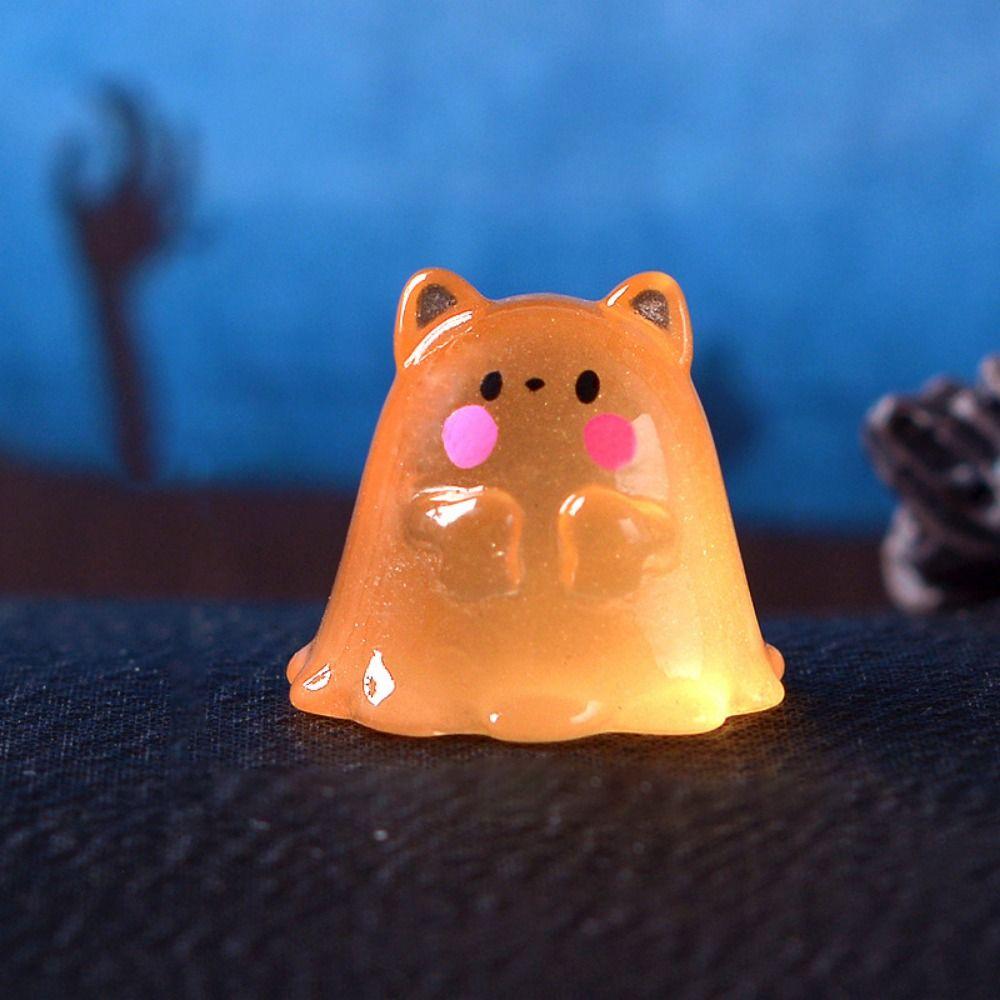 Small Animal Luminous Rabbit Micro Ornaments Cute Ghost Pig Miniature Figurine  Car Accessories